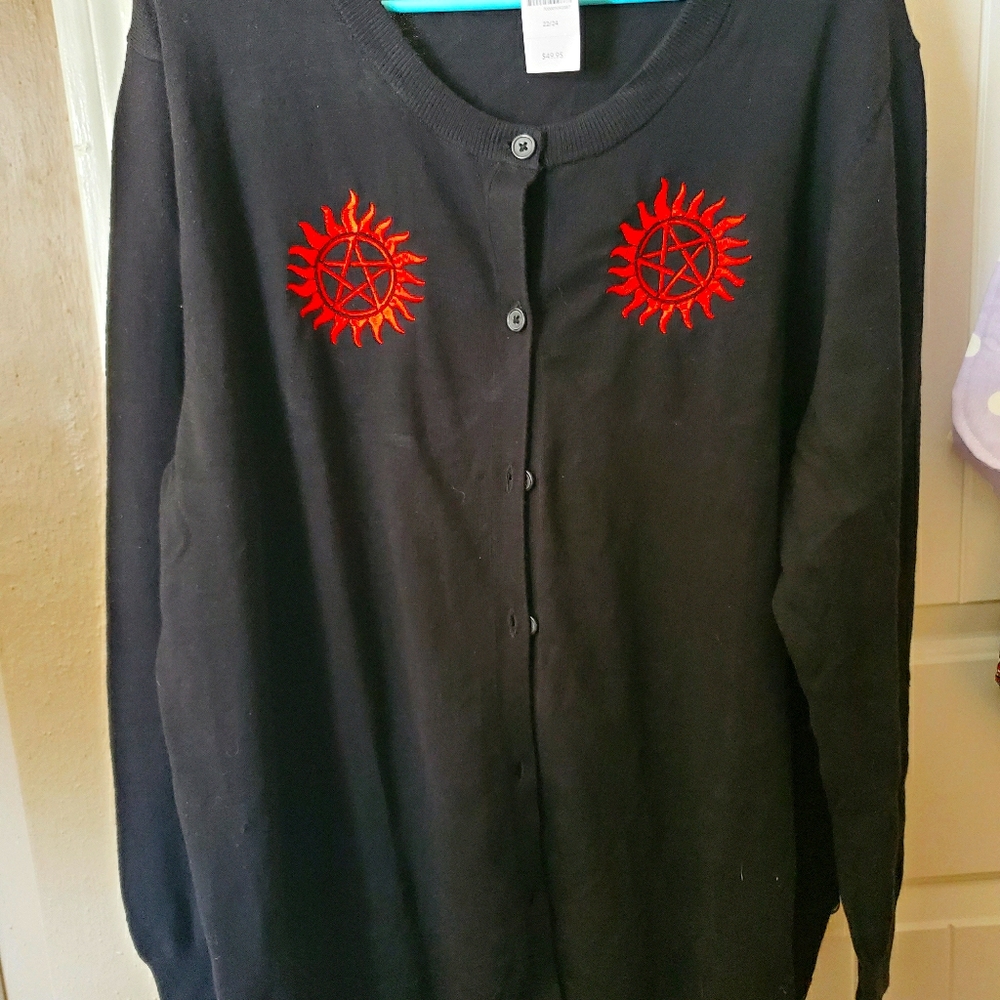 SUPERNATURAL INSPIRED Black Cardigan